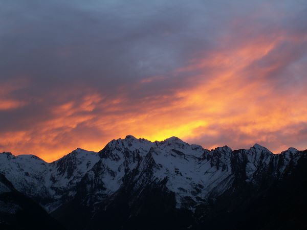 Couché de soleil dans les Pyrénées